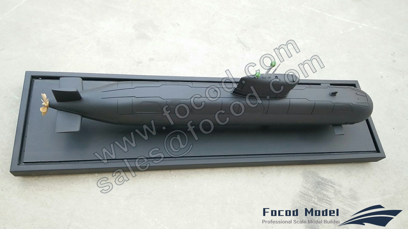 custom made model of HMCS Chicoutimi submarine